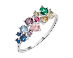 Pierścionek srebrny z cyrkoniami