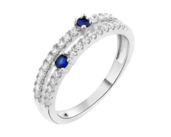 Pierścionek srebrny z cyrkoniami