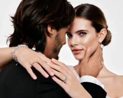 Pierścionek srebrny z cyrkoniami - serce