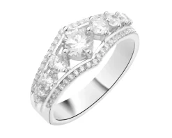 Pierścionek srebrny z cyrkoniami