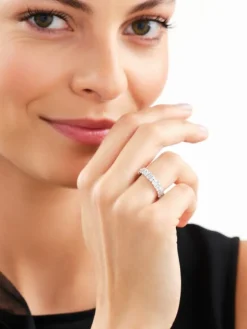 Pierścionek srebrny z cyrkoniami - Eternity