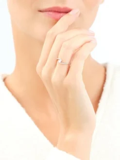 Pierścionek srebrny z cyrkonią