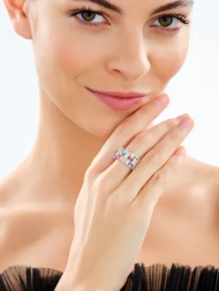 Pierścionek srebrny z cyrkoniami