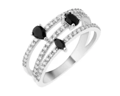 Pierścionek srebrny z cyrkoniami