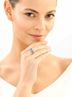 Pierścionek srebrny z cyrkoniami