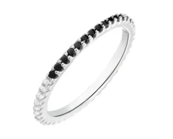 Pierścionek srebrny z cyrkoniami - Eternity