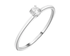 Pierścionek srebrny z cyrkonią