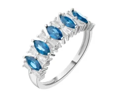 Pierścionek srebrny z cyrkoniami