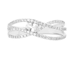 Pierścionek srebrny z cyrkoniami