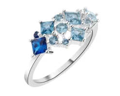 Pierścionek srebrny z cyrkoniami