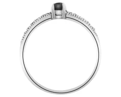 Pierścionek srebrny z onyksami i markasytami