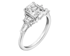 Pierścionek z białego złota z diamentami laboratoryjnymi - 2,76 ct - próba 750