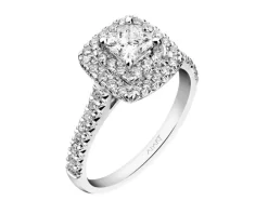 Pierścionek z białego złota z diamentami - SI1/G - 1,00 ct - próba 585