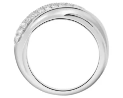 Pierścionek z białego złota z brylantami - 0,61 ct - próba 585