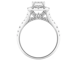 Pierścionek z białego złota z diamentami laboratoryjnymi - 2,50 ct - próba 750