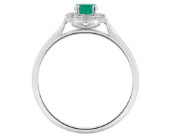 Pierścionek z białego złota z diamentami - 0,81 ct - próba 585