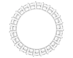 Pierścionek z białego złota z diamentami laboratoryjnymi - Eternity - 5,25 ct - próba 750