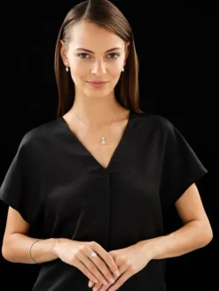 Pierścionek z białego złota z brylantami - 0,67 ct - próba 585