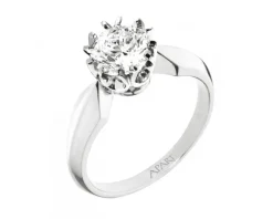 Pierścionek z białego złota z brylantem - SI2/H - 1,00 ct - próba 585