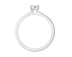 Pierścionek z białego złota z brylantem - 0,14 ct - próba 585