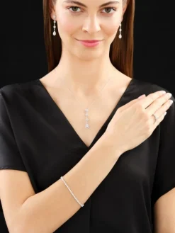 Pierścionek z białego złota z diamentami - SI2/H - 0,61 ct - próba 585