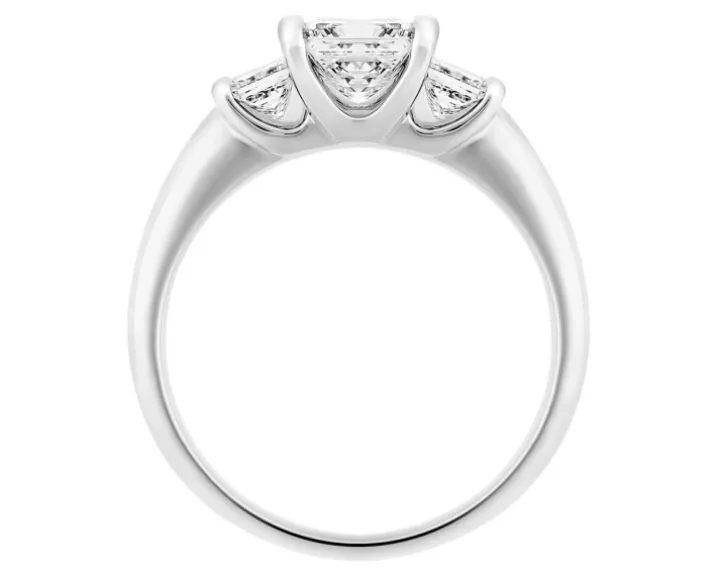 Pierścionek z białego złota z diamentami - VS2/G - 1,00 ct - próba 585