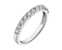 Pierścionek z białego złota z brylantami - 0,50 ct - próba 585