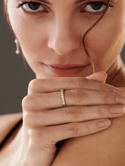 Pierścionek z białego złota z brylantami - 0,50 ct - próba 585