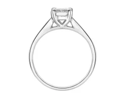 Pierścionek z białego złota z diamentem - SI2/H - 1,00 ct - próba 750