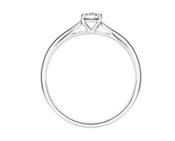 Pierścionek z białego złota z brylantem - 0,04 ct - próba 585