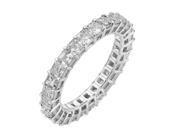 Pierścionek z białego złota z diamentami - Eternity - 2,46 ct - próba 750