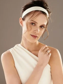 Pierścionek z białego złota z diamentem - SI1/H - 0,50 ct - próba 585