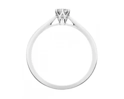 Pierścionek z białego złota z brylantami - 0,25 ct - próba 750