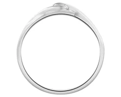 Pierścionek z białego złota z brylantem - 0,02 ct - próba 585