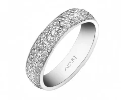 Pierścionek z białego złota z brylantami - Eternity - 1,40 ct - próba 750