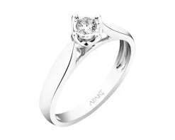 Pierścionek z białego złota z brylantami - 0,25 ct - próba 585