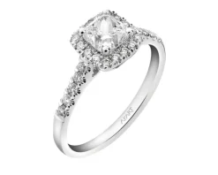 Pierścionek z białego złota z diamentami -SI1/H - 1,33 ct - próba 750