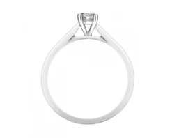 Pierścionek z białego złota z brylantem - 0,15 ct - próba 585