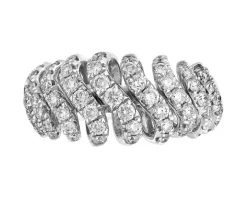 Pierścionek z białego złota z brylantami - 0,95 ct - próba 750