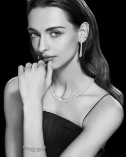 Pierścionek z białego złota z brylantami - 0,95 ct - próba 750