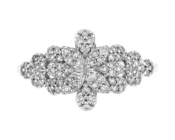 Pierścionek z białego złota z brylantami - 0,37 ct - próba 750