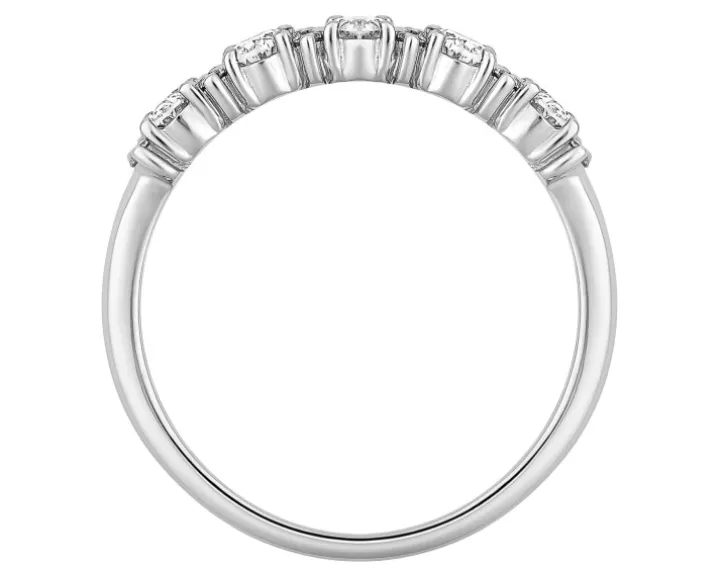 Pierścionek z białego złota z diamentami - 0,52 ct - próba 585