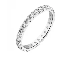 Pierścionek z białego złota z brylantami - Eternity - 1,00 ct - próba 585