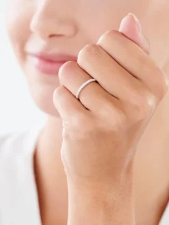 Pierścionek z białego złota z brylantami - 0,20 ct - próba 585