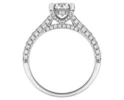 Pierścionek z białego złota z diamentami - 1,50 ct - próba 750