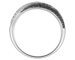 Pierścionek z białego złota z diamentami - 0,32 ct - próba 585