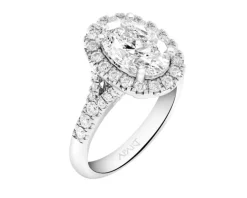 Pierścionek z białego złota z diamentami - VS2/H - 2,70 ct - próba 750