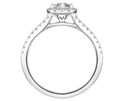 Pierścionek z białego złota z diamentami laboratoryjnymi - 1,16 ct - próba 585