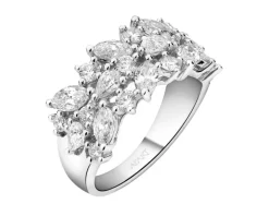 Pierścionek z białego złota z diamentami - 2,02 ct - próba 750