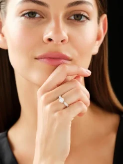 Pierścionek z żółtego i białego złota z brylantami - 0,55 ct - próba 585